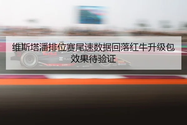 维斯塔潘排位赛尾速数据回落红牛升级包效果待验证